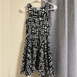 Bar III black and white patterned dress